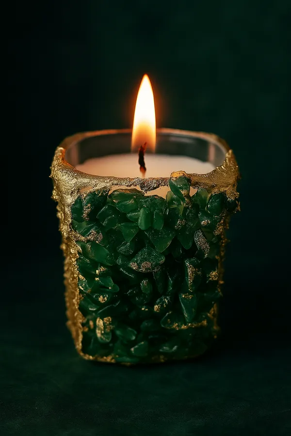 GREEN_GLORY_Jade_Quartz_Small_Crystal_Candle_–_1_Wick_Soy_Wax_Candle_for_Abundance,_Luck_&_Inner_Harmony_|_Hand-Decorated_Crystal-Infused_Candle