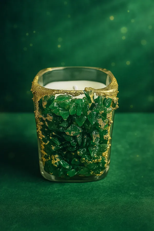 GREEN_GLORY_Jade_Quartz_Small_Crystal_Candle_–_1_Wick_Soy_Wax_Candle_for_Abundance,_Luck_&_Inner_Harmony_|_Hand-Decorated_Crystal-Infused_Candle