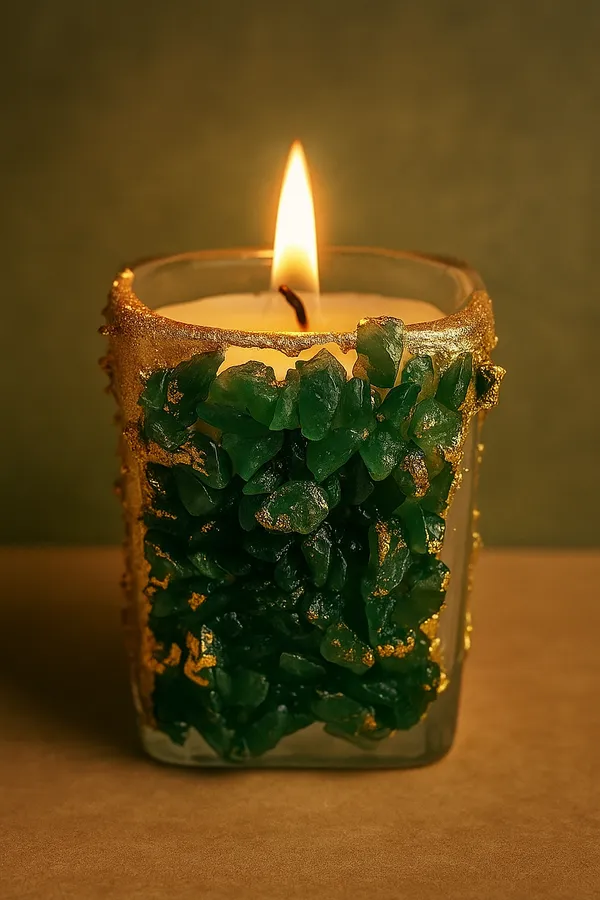 GREEN_GLORY_Jade_Quartz_Small_Crystal_Candle_–_1_Wick_Soy_Wax_Candle_for_Abundance,_Luck_&_Inner_Harmony_|_Hand-Decorated_Crystal-Infused_Candle
