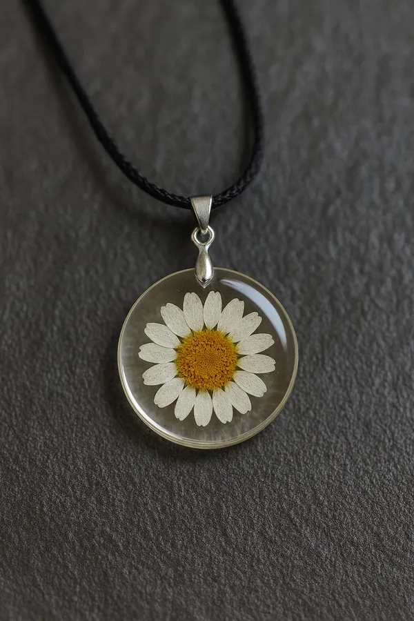 White_Decent_Daisy_Pendant_For_Women