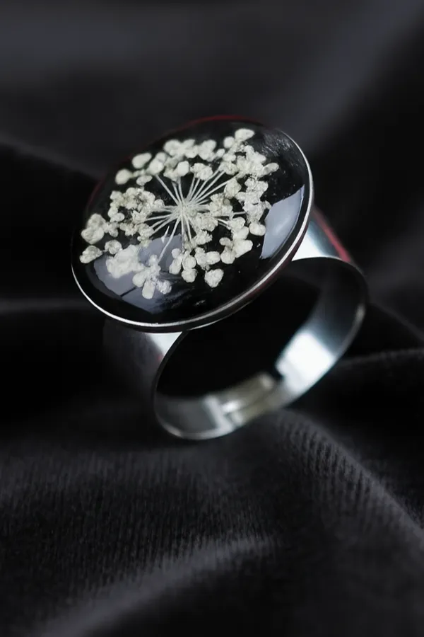 White_Petal_Red_Ring_For_Women