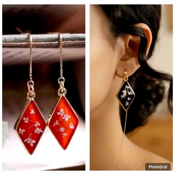 Midnight_Grace_&Red_Flame_Earrings_For_Women(Pack_Of_2)
