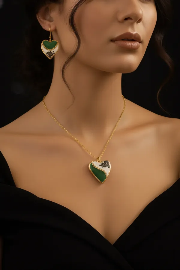 Green_Heart_Jewellery_Set_For_Women