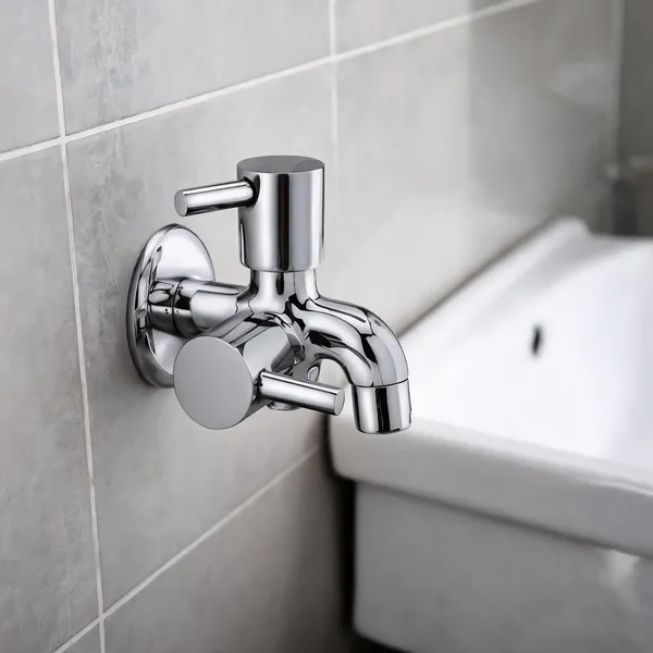 Metal_Chrome_Finish_Two_Way_Wall_Mounted_Bib_Cock_Faucet