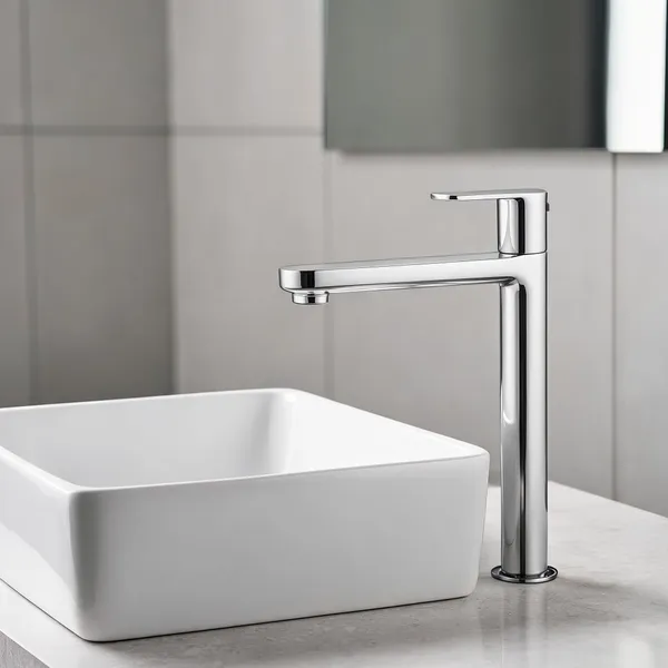 Brass_Chrome_Plated_Modern_Single_Lever_Tall_Basin_Faucet