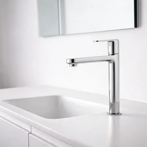 Brass_Chrome_Plated_Modern_Single_Lever_Tall_Basin_Faucet