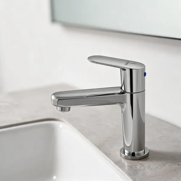 Metal_Chrome_Finish_Single_Lever_Basin_Mixer_Faucet_6_Inch