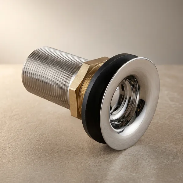 Metal_Chrome_Finish_Flanged_Drain_Waste_Coupling