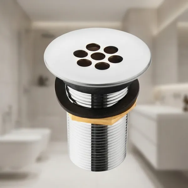 Chrome_Plated_Metal_Round_Perforated_Basin_Waste_Drain