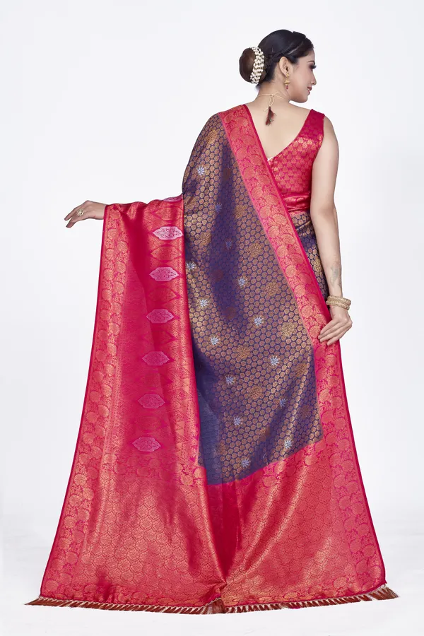 Blue_Nylon_Softy_Saree_For_Women