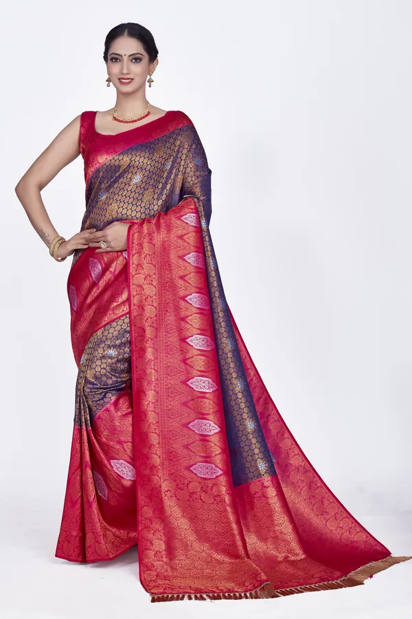 Blue_Nylon_Softy_Saree_For_Women