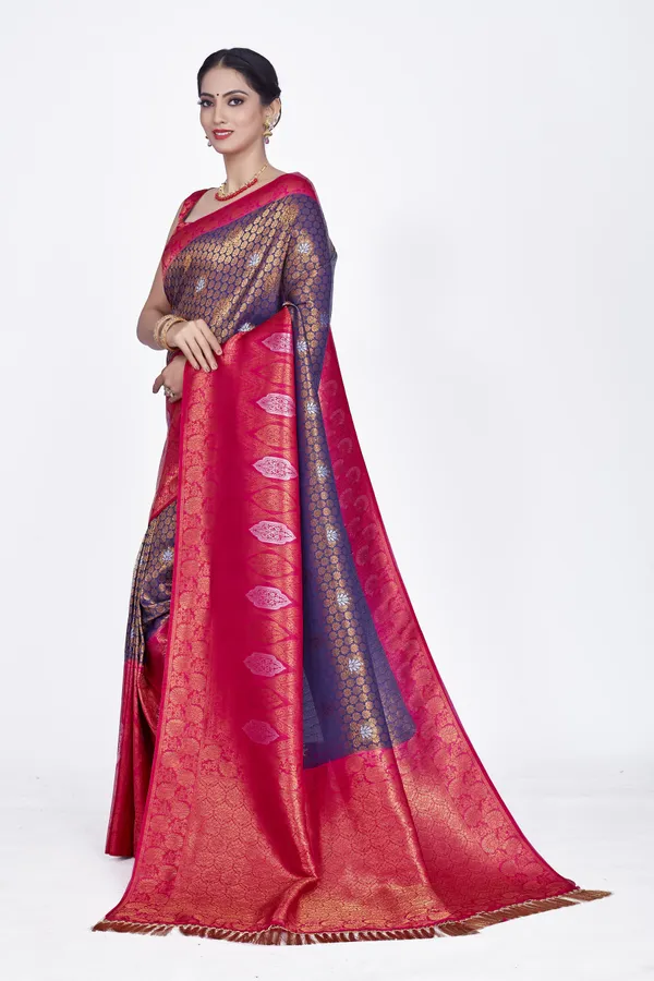 Blue_Nylon_Softy_Saree_For_Women