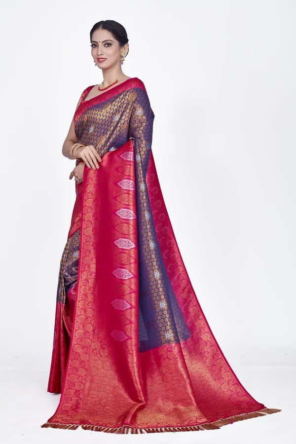 Blue_Nylon_Softy_Saree_For_Women
