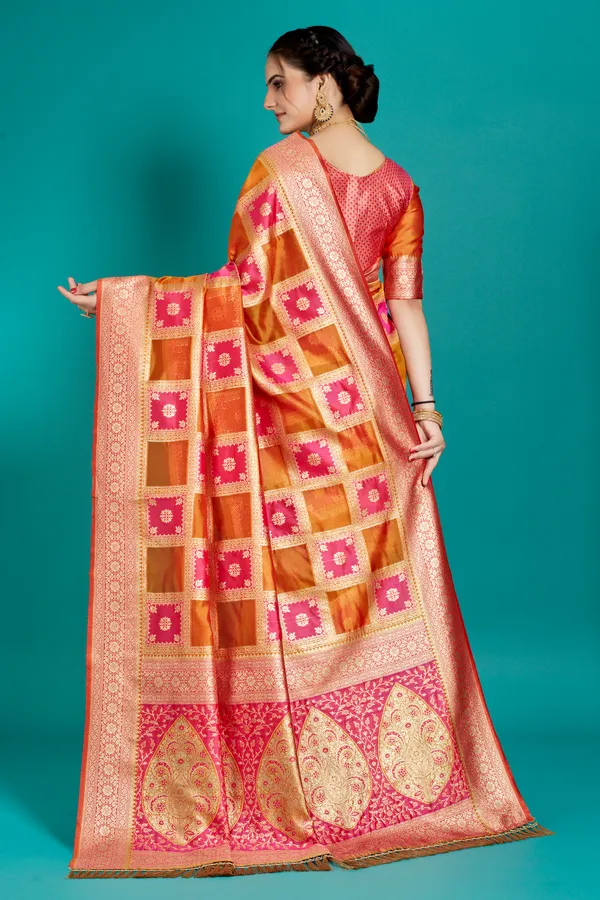 Premium_Organza_Banarasi_Silk_Sarees_new_collection_for_wedding_Occasion_with_Gold_Tone_Zari_work_Beautiful_Saree
