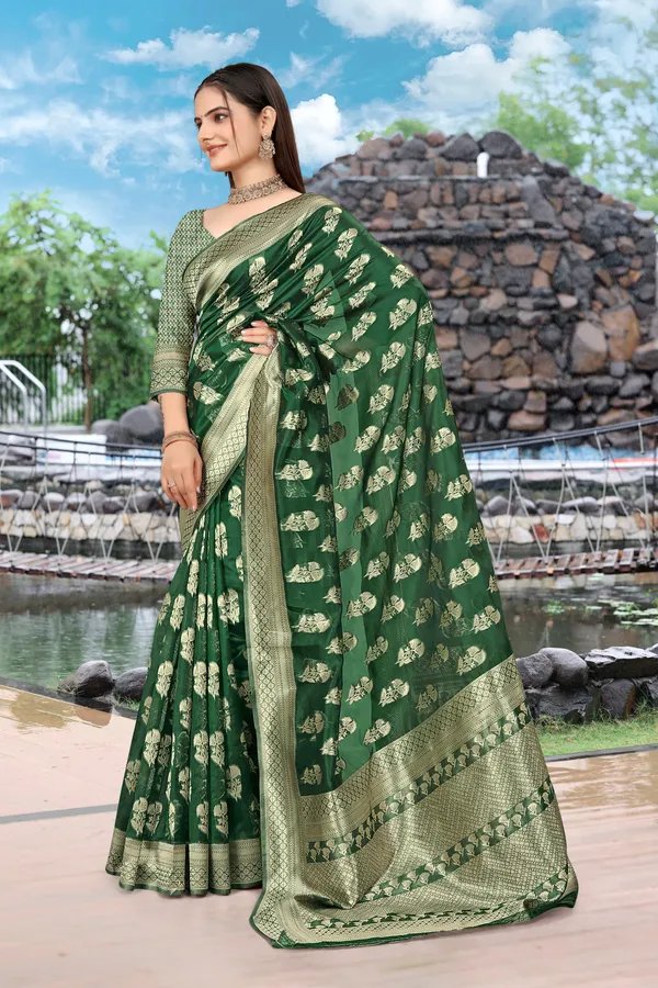 Green_Organza_Saree_For_Women