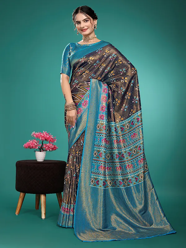Premium_Nylon_Softy__Banarasi_Silk_Sarees_new_collection_for_wedding_Occasion_with_Gold_Tone_Zari_work_in_a_elegant_Black_Colour_||_Best_collection_of_Sarees_for_women_at_Lowest_Prices_with_Free_Shipping_||_COD_also_available