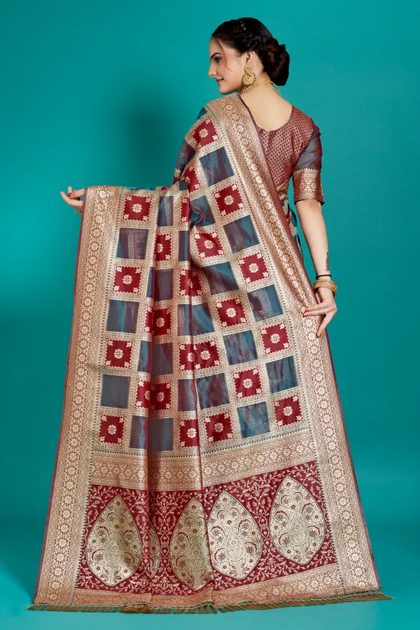 Premium_Organza_Banarasi_Silk_Sarees_new_collection_for_wedding_Occasion_with_Gold_Tone_Zari_work_Beautiful_Saree