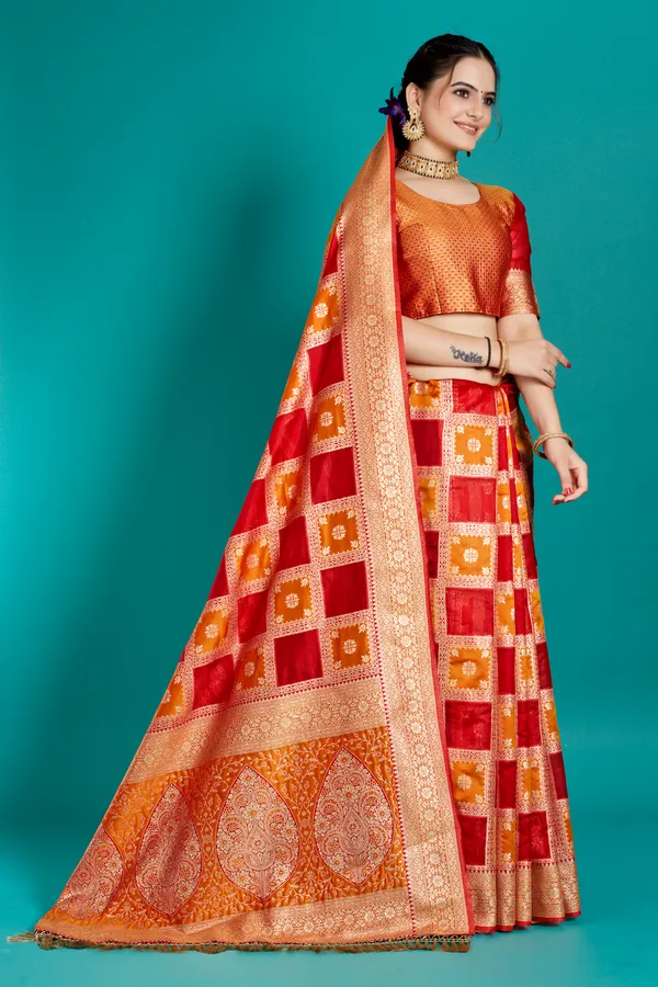 Premium_Organza_Banarasi_Silk_Sarees_new_collection_for_wedding_Occasion_with_Gold_Tone_Zari_work_Beautiful_Saree