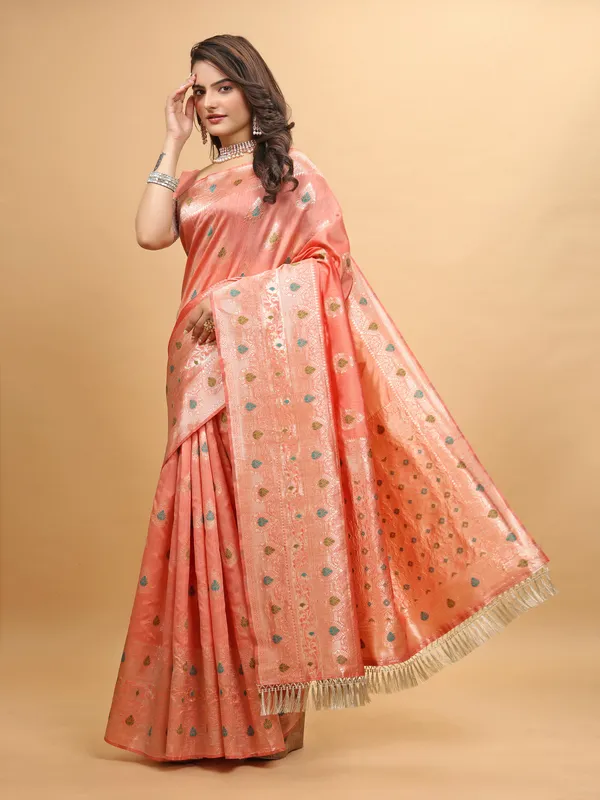 Premium_Cotton_Silk_Sarees_new_collection_for_wedding_Occasion_with_Crustal_Tone_Zari_work_in_a_Bright_and_Beautiful_color