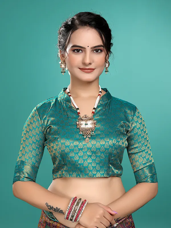 Premium_Nylon_Softy__Banarasi_Silk_Sarees_new_collection_for_wedding_Occasion_with_Gold_Tone_Zari_work_in_a_elegant_Firozi_Colour_||_Best_collection_of_Sarees_for_women_at_Lowest_Prices_with_Free_Shipping_||_COD_also_available