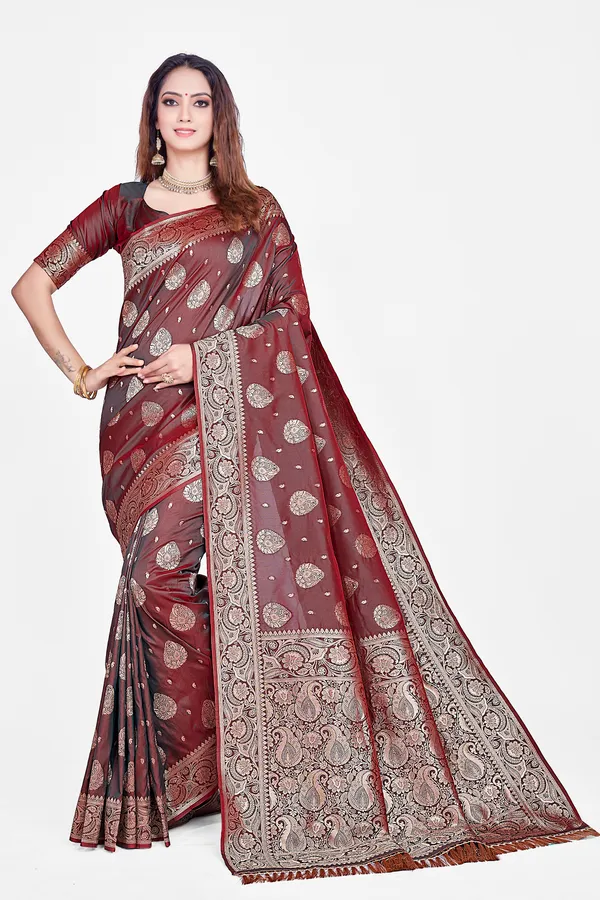 Coffee_Banarsi_Silk_Saree_For_Women