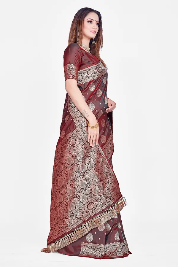 Coffee_Banarsi_Silk_Saree_For_Women