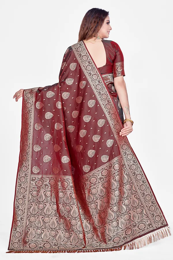 Coffee_Banarsi_Silk_Saree_For_Women