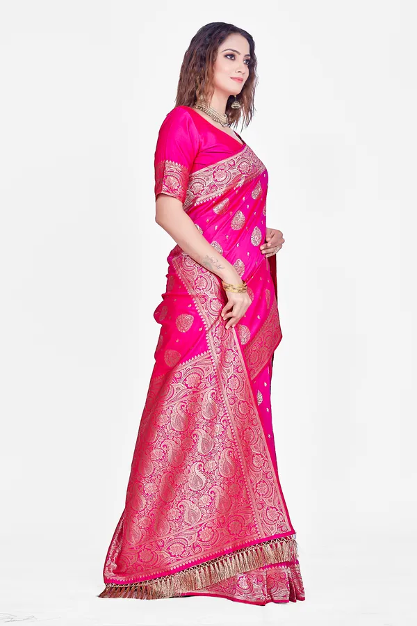 Pink_Banarsi_Silk_Saree_For_Women