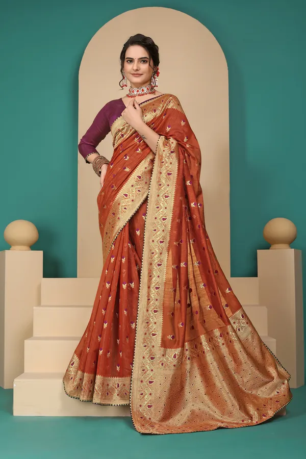 Brown_Cotton_Saree_For_Women
