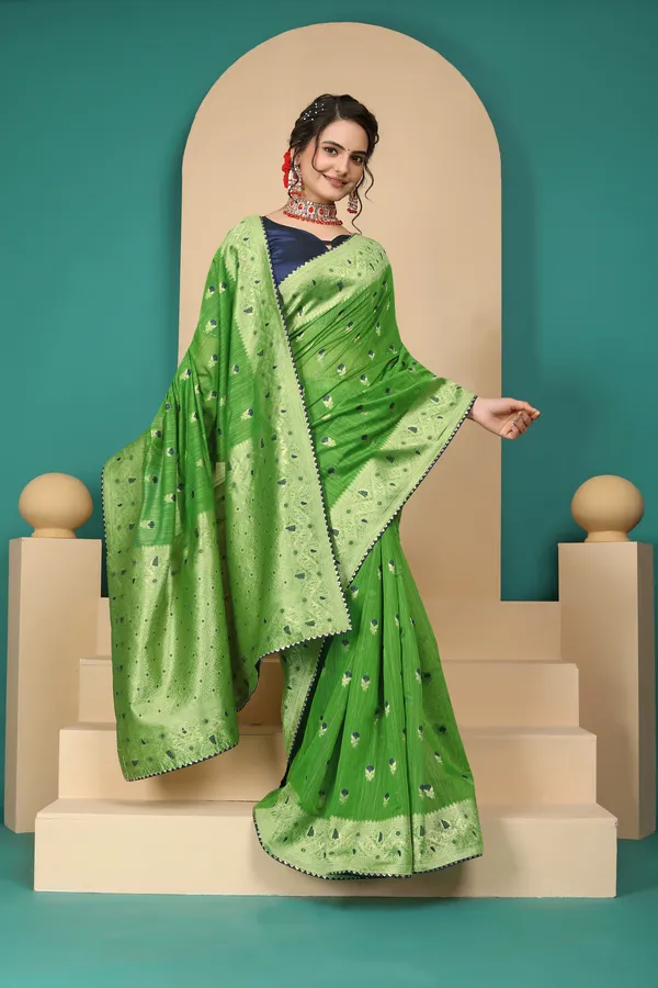 Green_Cotton_Saree_For_Women