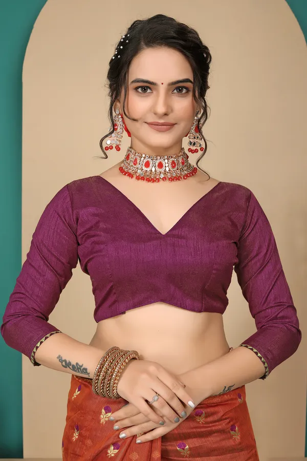 Maroon_Cotton_Saree_For_Women