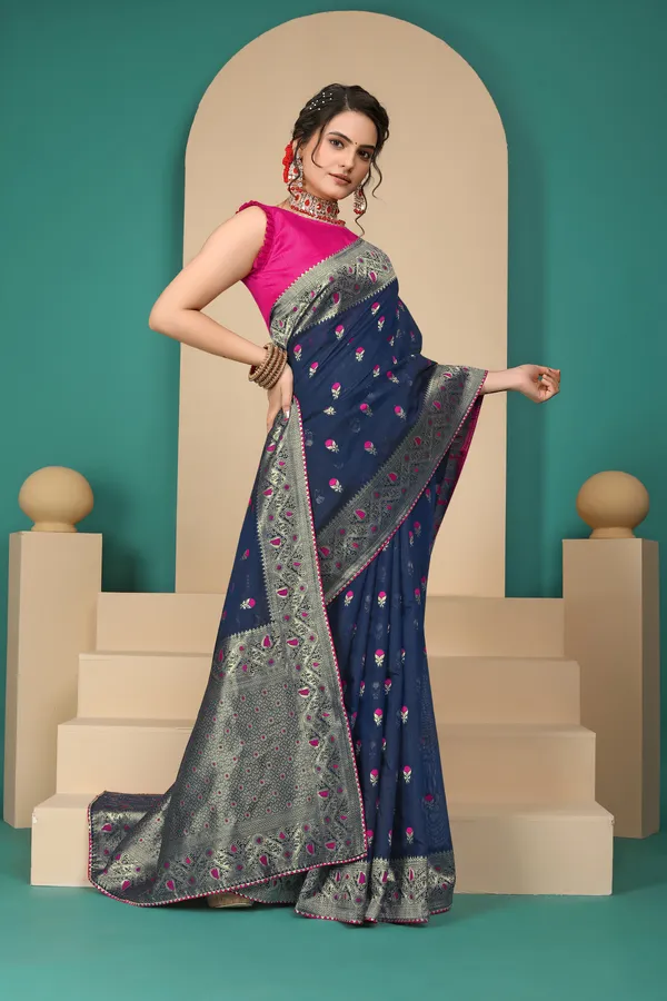 Blue_Cotton_Saree_For_Women