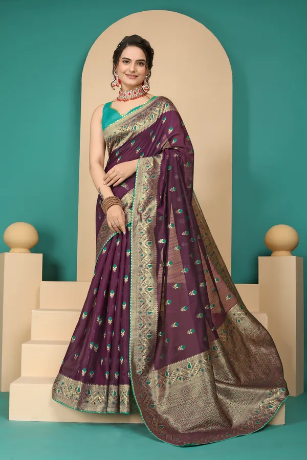 Purple_Cotton_Saree_For_Women