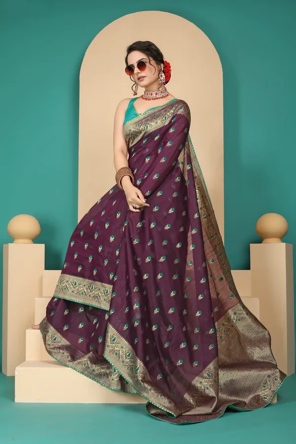 Purple_Cotton_Saree_For_Women