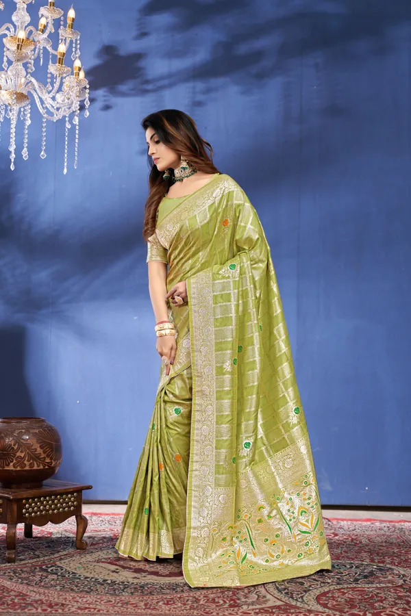Green_Dola_Saree_For_Women