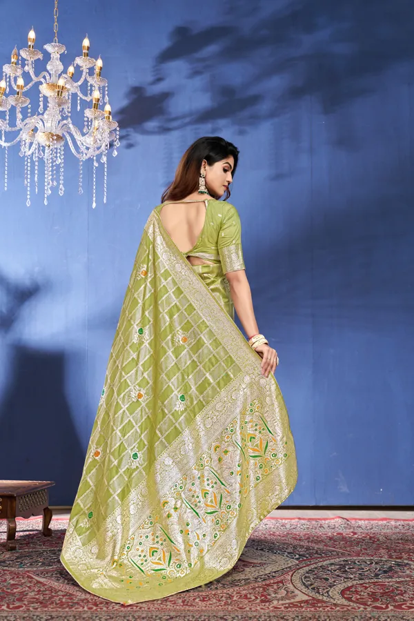 Green_Dola_Saree_For_Women