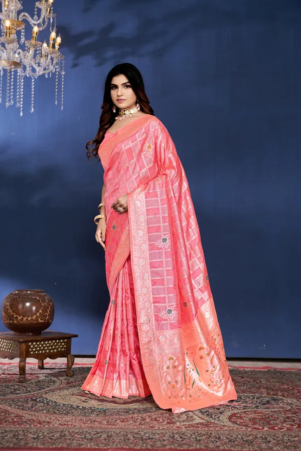 Peach_Dola_Saree_For_Women