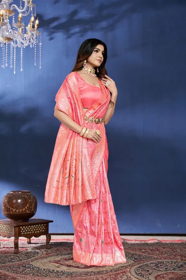 Peach_Dola_Saree_For_Women