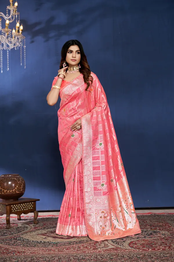 Peach_Dola_Saree_For_Women