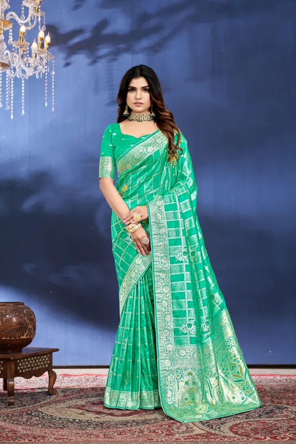 Rama_Green_Dola_Saree_For_Women