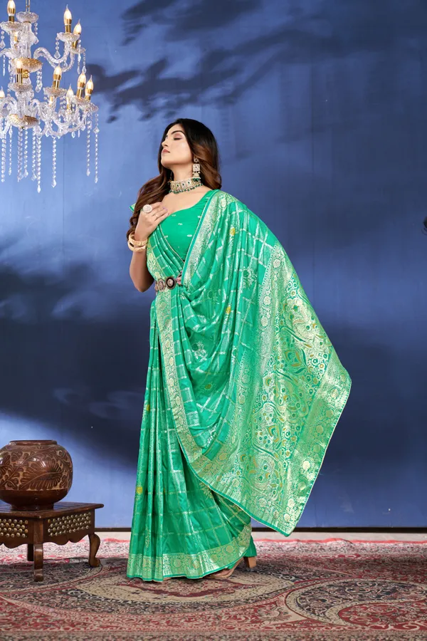 Rama_Green_Dola_Saree_For_Women