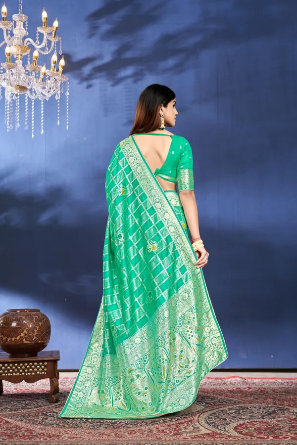 Rama_Green_Dola_Saree_For_Women