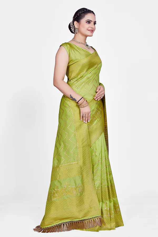 Green_Dola_Saree_For_Women