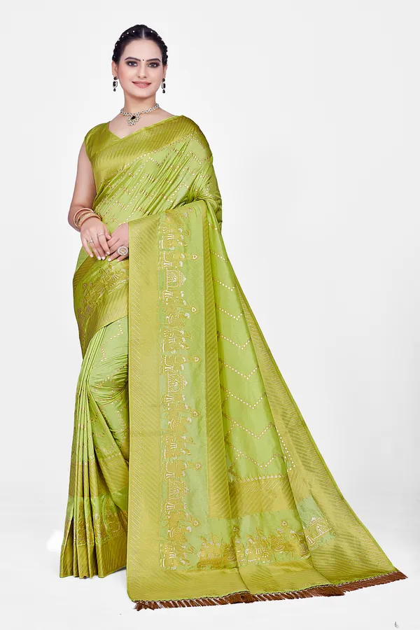 Green_Dola_Saree_For_Women
