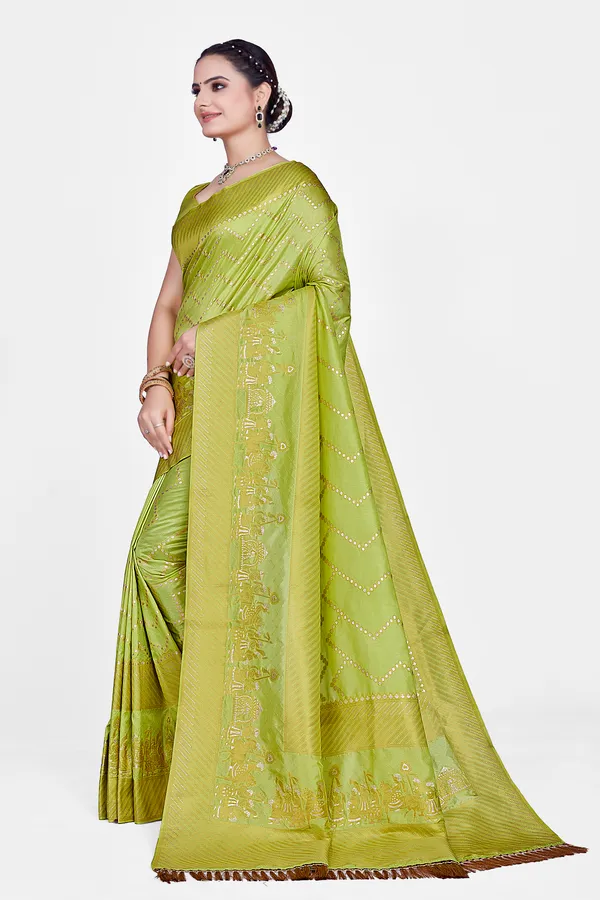 Green_Dola_Saree_For_Women