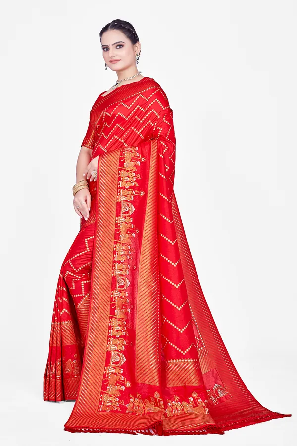 Red_Dola_Saree_For_Women