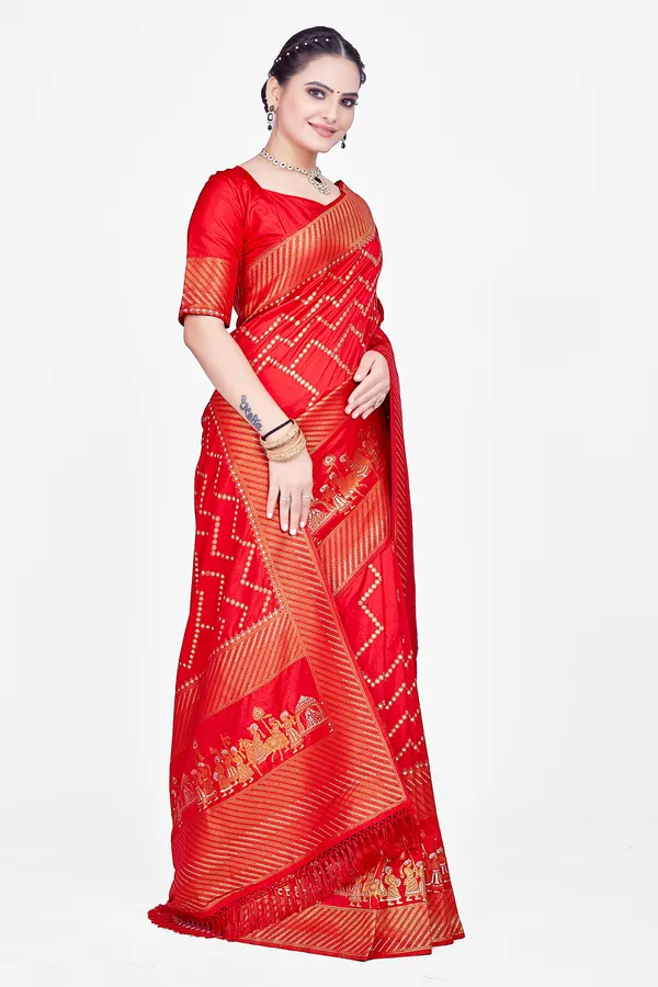 Red_Dola_Saree_For_Women