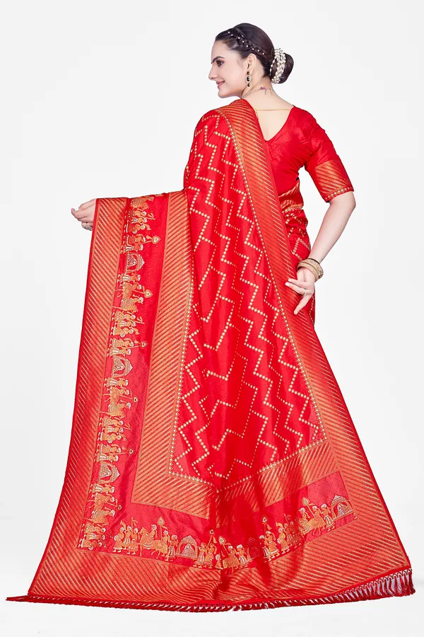 Red_Dola_Saree_For_Women