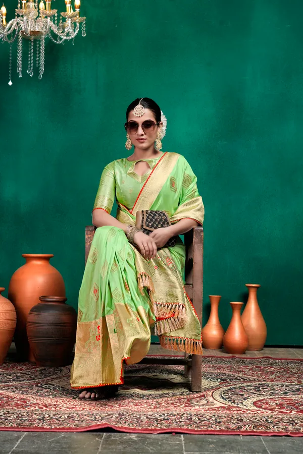Green_Dola_Saree_For_Women