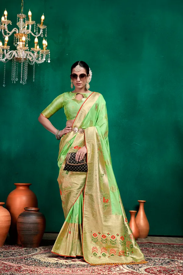 Green_Dola_Saree_For_Women